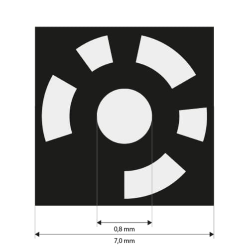 0,8 mm, codificado 8-427, blanco, nivel de adherencia medio foto del producto