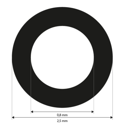 0,8 mm, blanco, sin codificar, fuerza adhesiva media, 3000 piezas foto del producto
