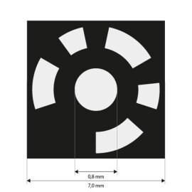 0,8 mm, codificado 8-427, blanco, nivel de adherencia medio foto del producto